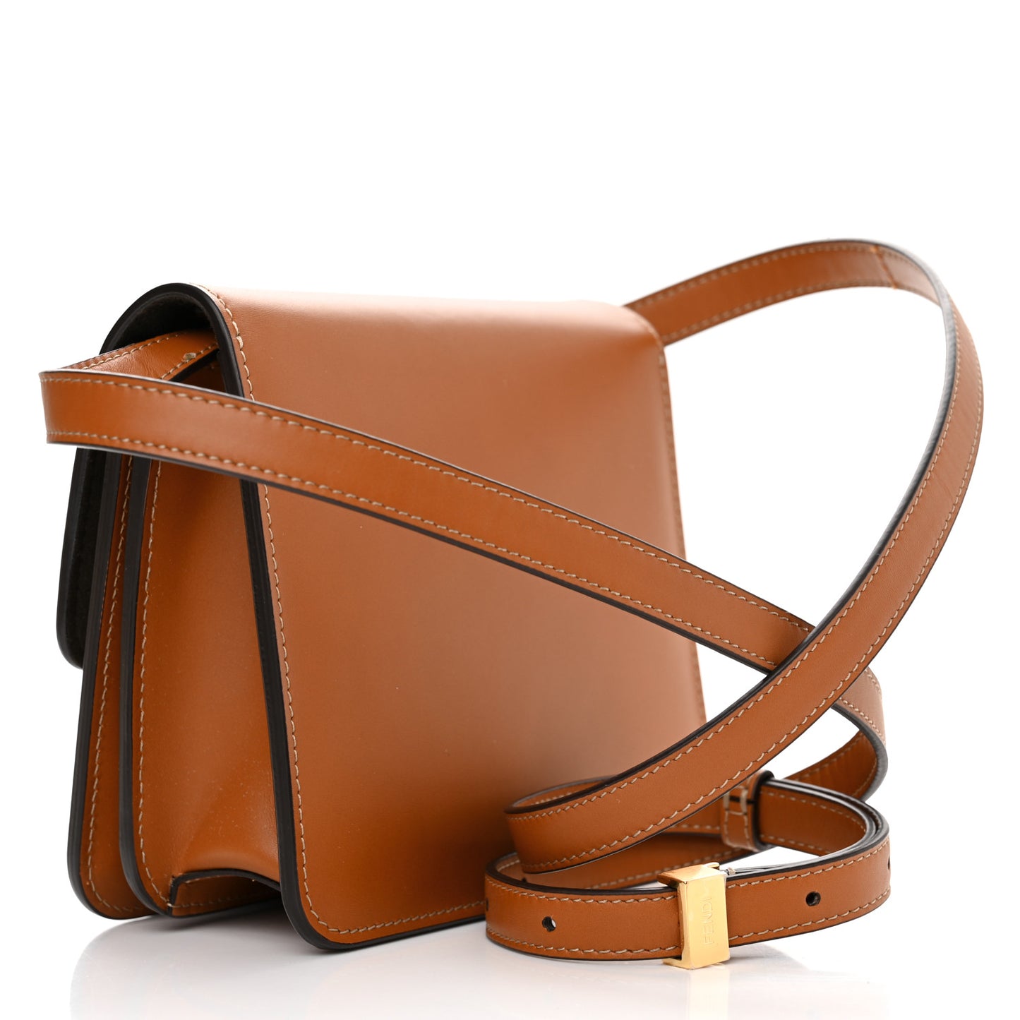 Vitello King Crystal Fab Crossbody Bag Cuoio