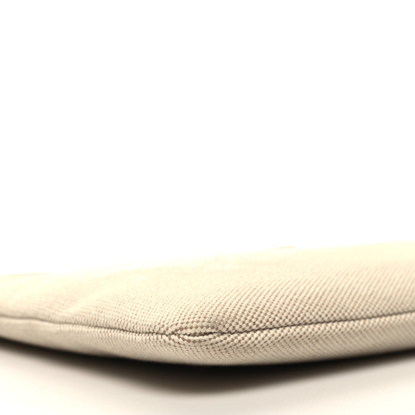 Canvas Monogram Zipped Pouch Beige Black
