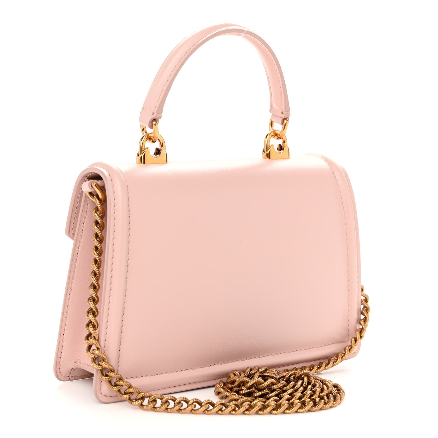 Dolce & Gabbana Smooth Calfskin Small Devotion Envelope Top Handle Bag Cipria 3 of 9