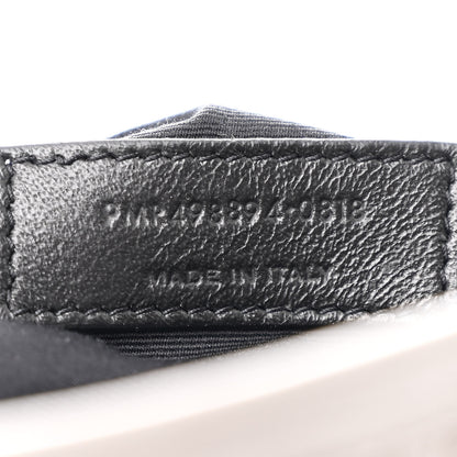 Saint Laurent Crinkled Calfskin Matelasse Monogram Medium Niki Chain Satchel Fog 7 of 10