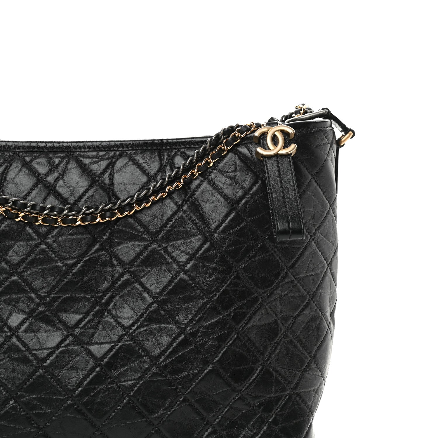 Chanel Aged Calfskin Quilted Maxi Gabrielle Hobo Black 7 of 13