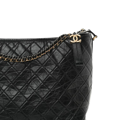 Chanel Aged Calfskin Quilted Maxi Gabrielle Hobo Black 7 of 13
