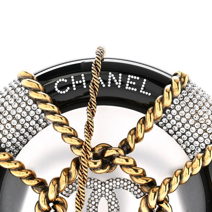 Chanel Resin Crystal Rescue Wheel Minaudière Black 8 of 12