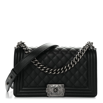 Chanel Caviar Quilted Medium Boy Flap Black 1 of 11