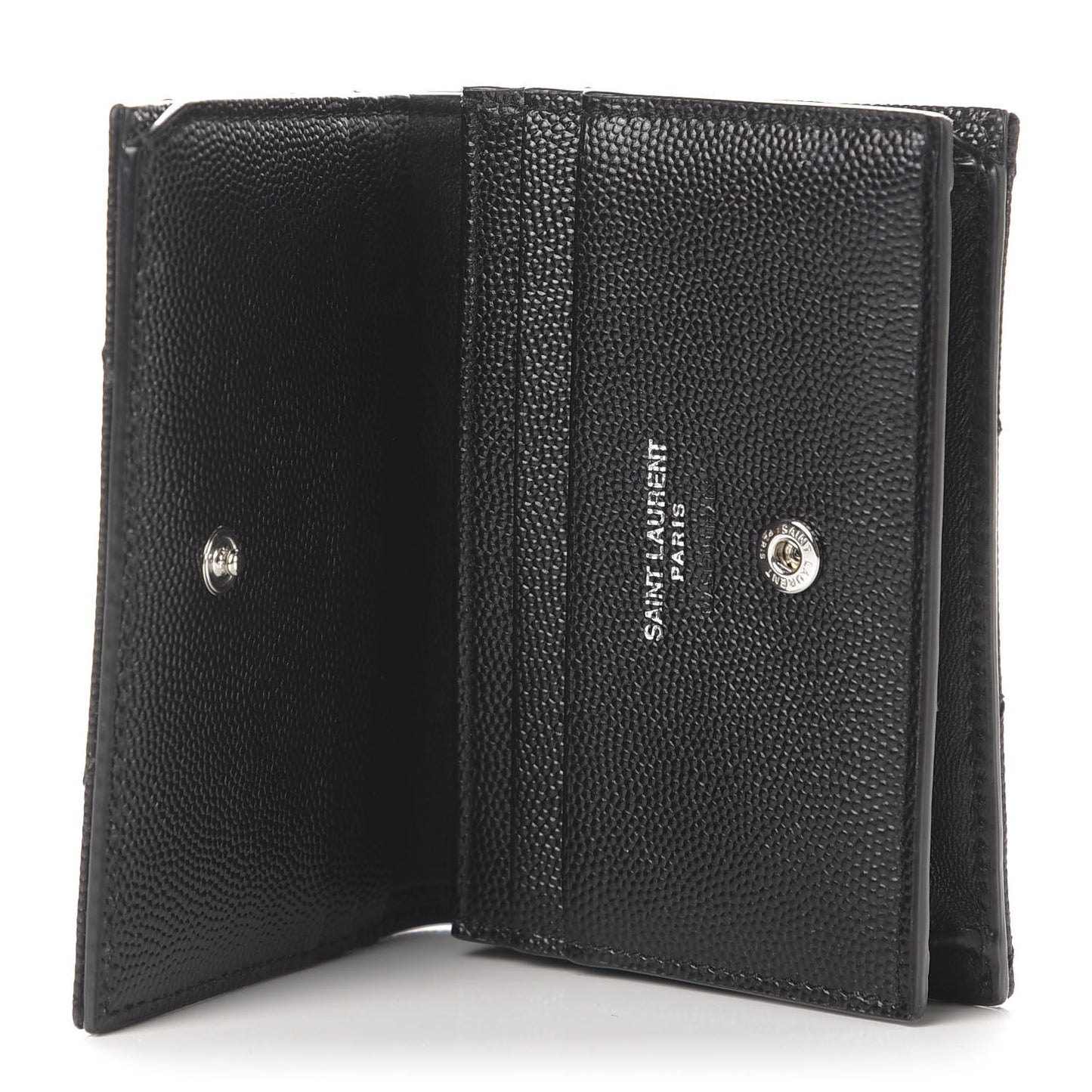 Grain De Poudre Matelasse Chevron Monogram Card Case Black