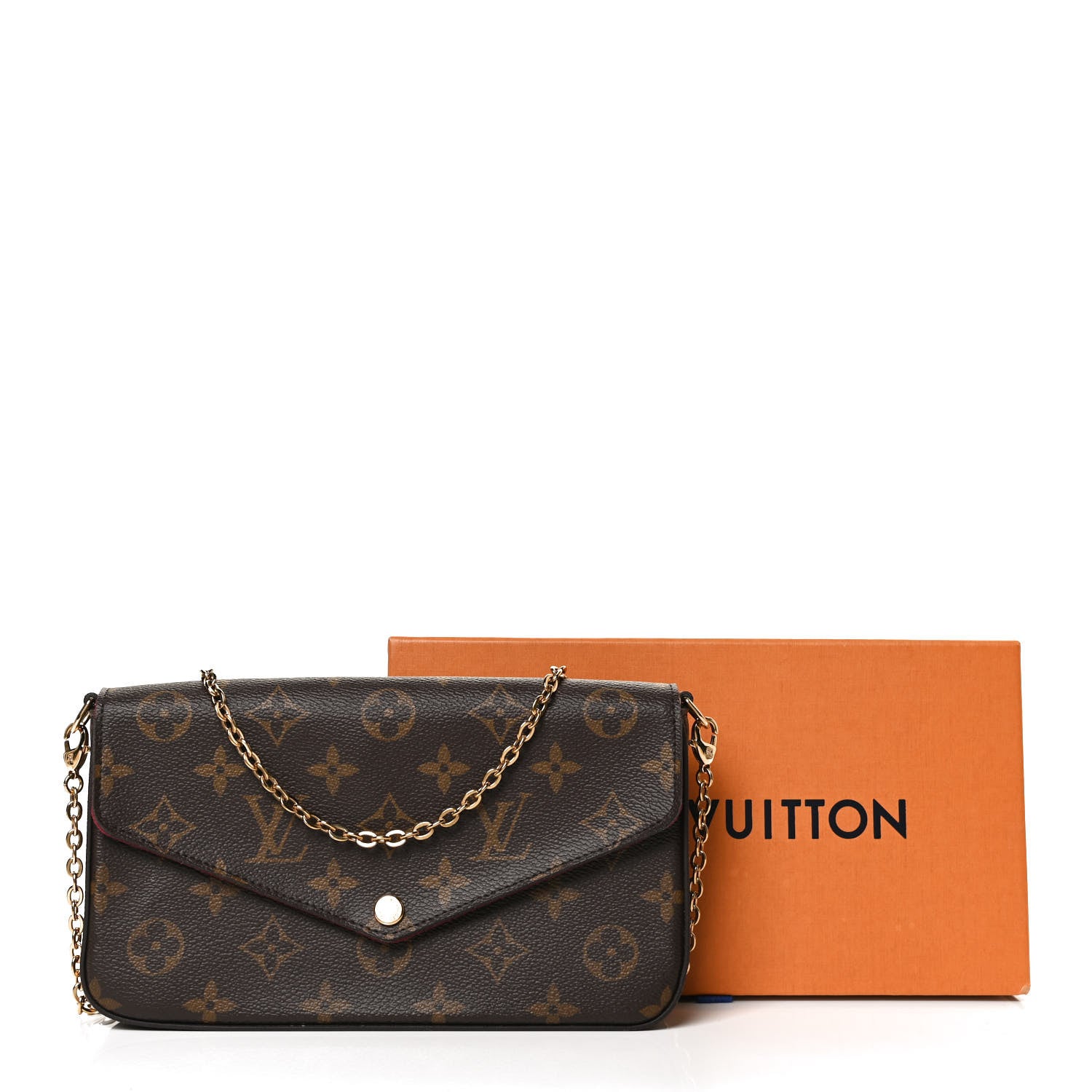 Louis Vuitton Monogram Pochette Felicie Chain Wallet Fuchsia 11 of 11