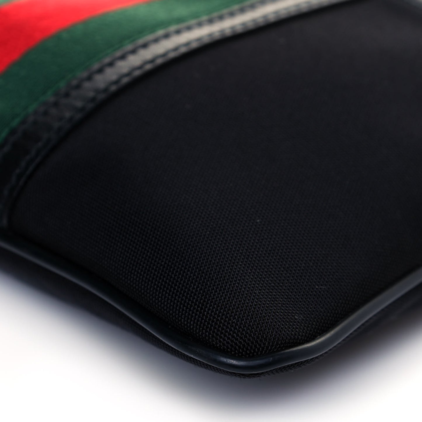 Nylon Web Interlocking G Messenger Bag Black