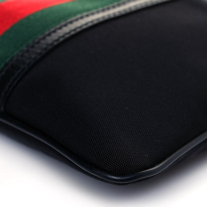 Gucci Nylon Web Interlocking G Messenger Bag Black 9 of 10