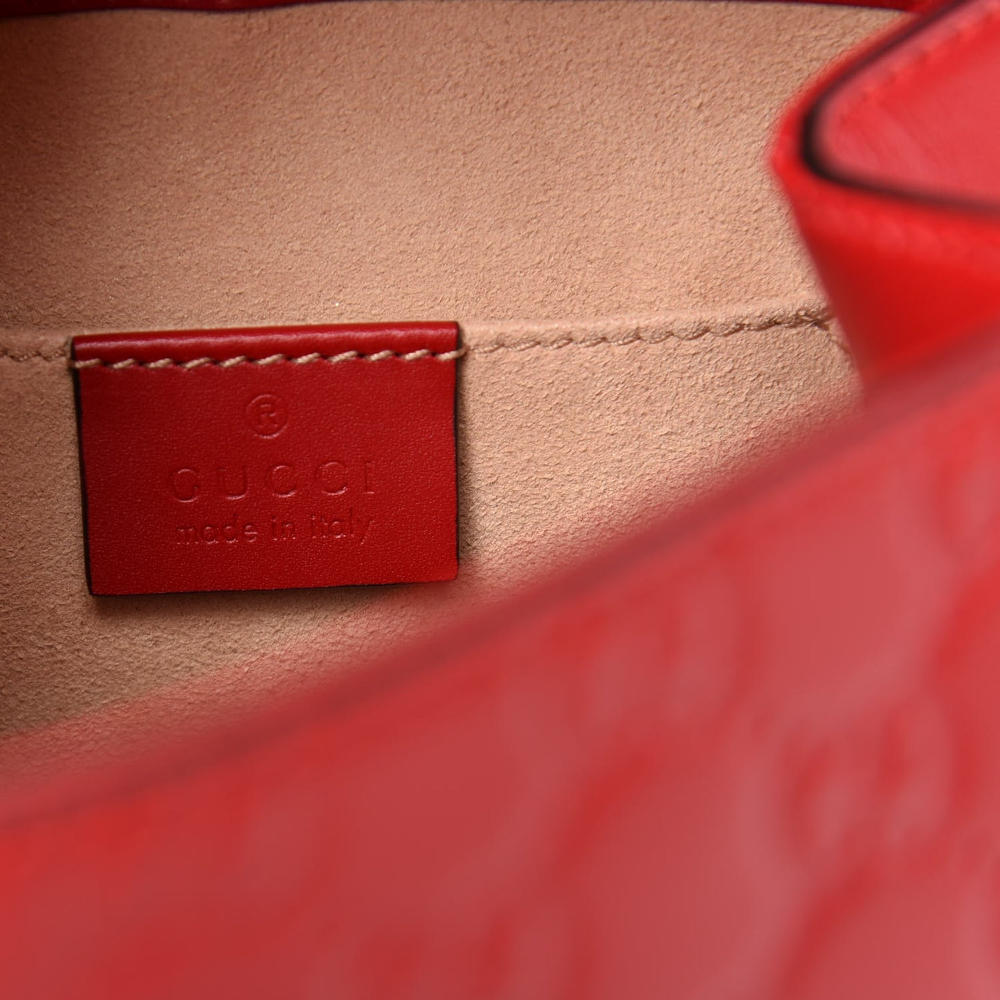 Guccissima Signature Padlock Backpack Hibiscus Red