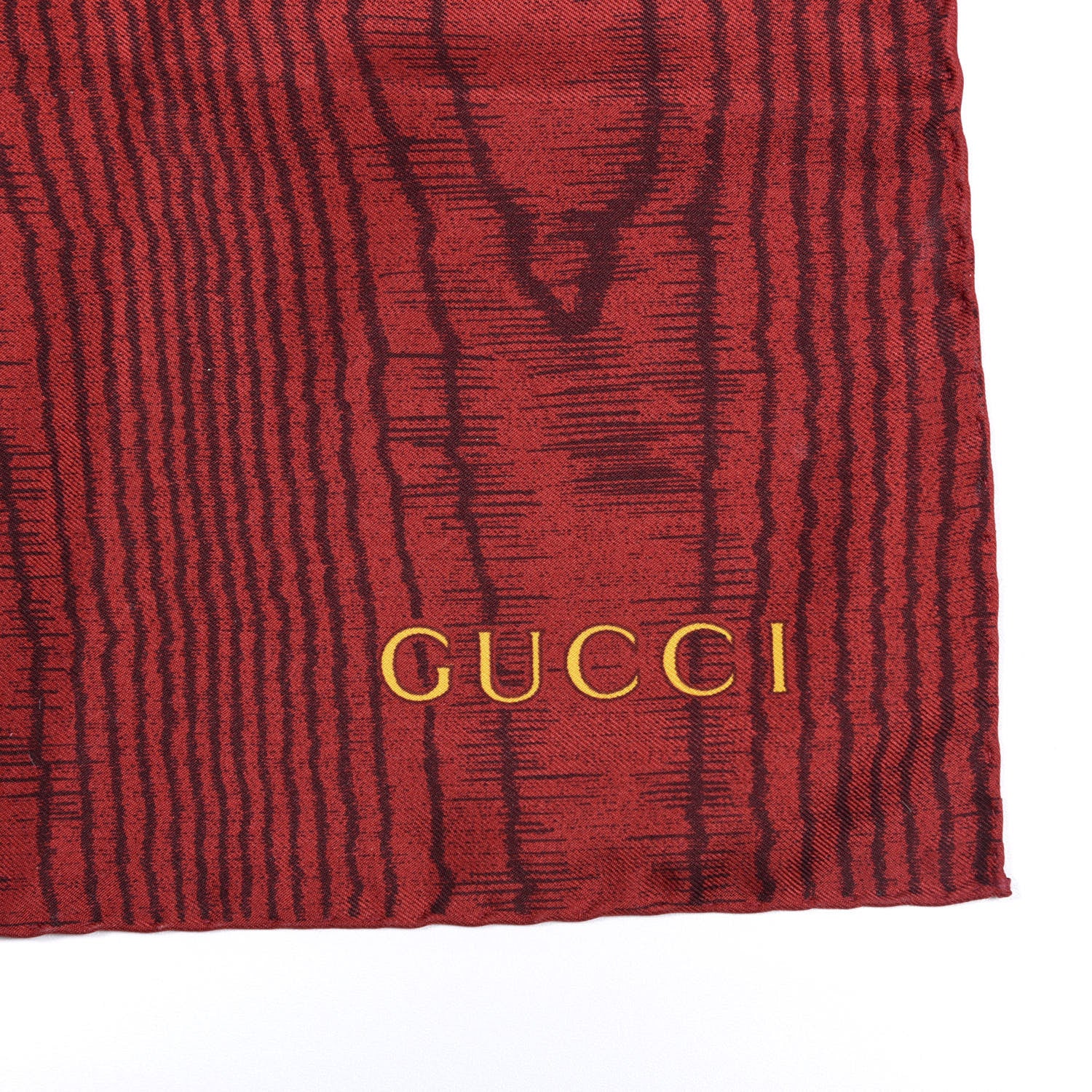 Gucci Silk Pansy Scarf Red 3 of 3