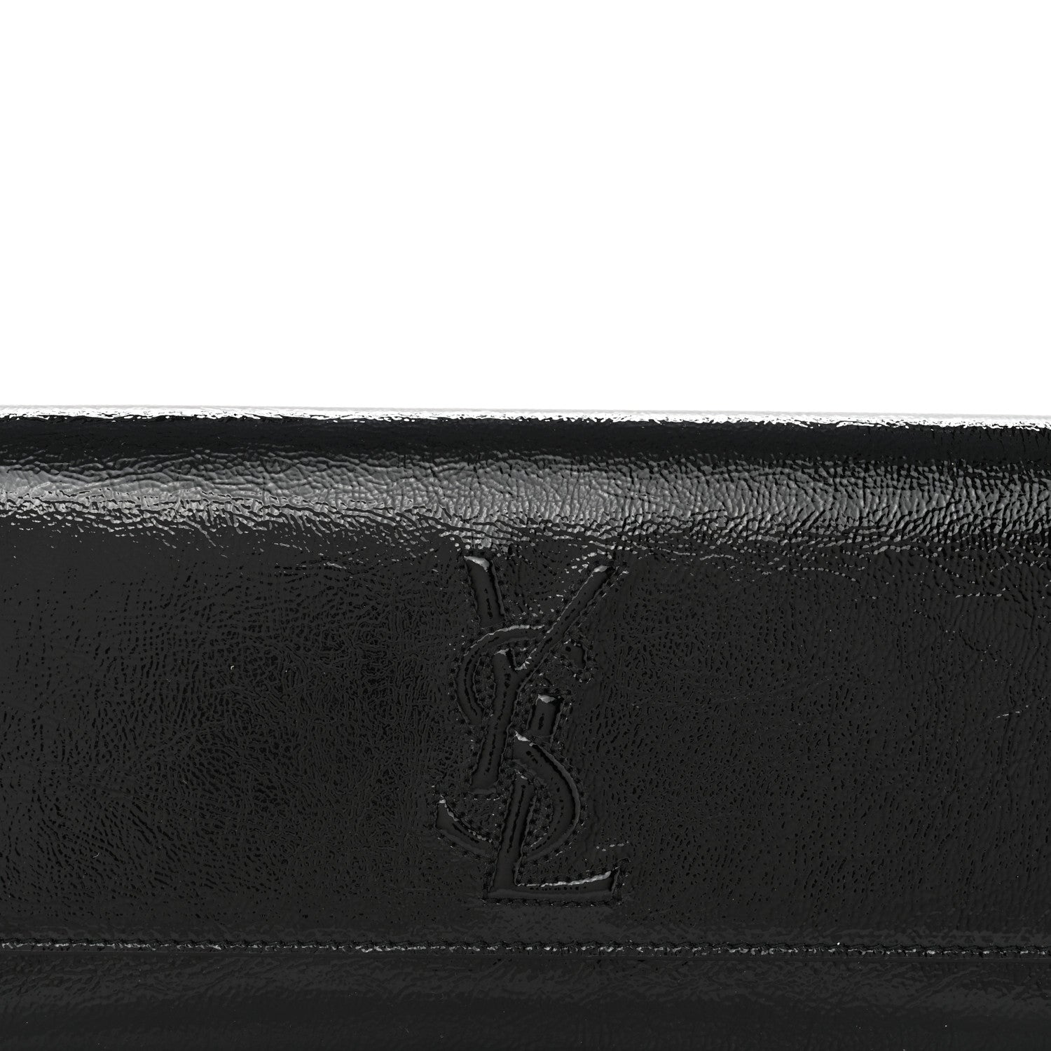 Saint Laurent Textured Patent Monogram Belle De Jour Clutch Black 7 of 11