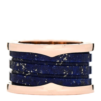 Bulgari 18K Rose Gold Lapis Lazuli B.Zero1 Four-Band Ring 51 5.75 3 of 6