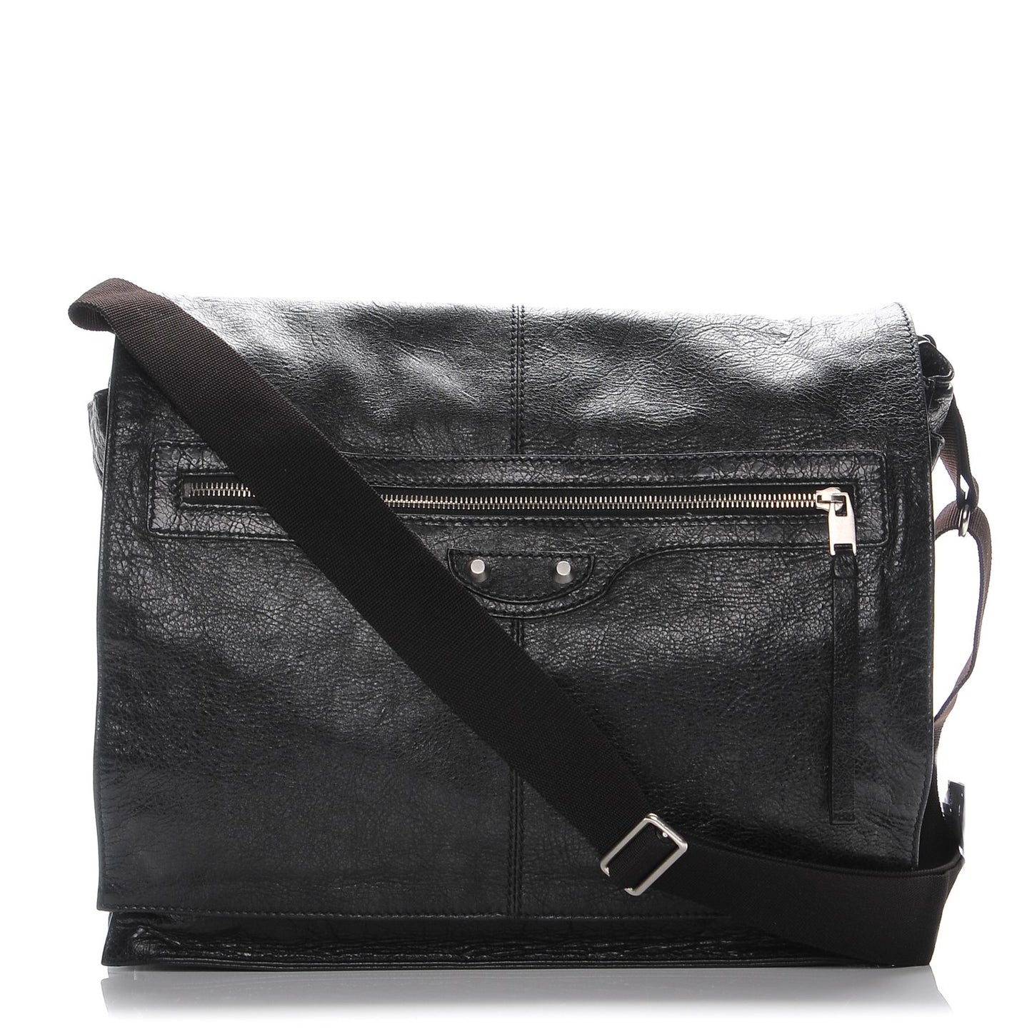 Agneau Arena Foldover Messenger Black