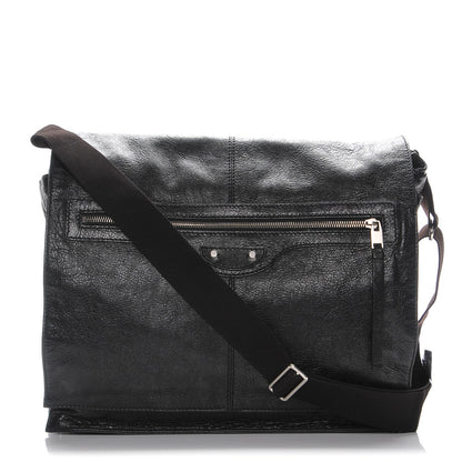 Balenciaga Agneau Arena Foldover Messenger Black 1 of 7