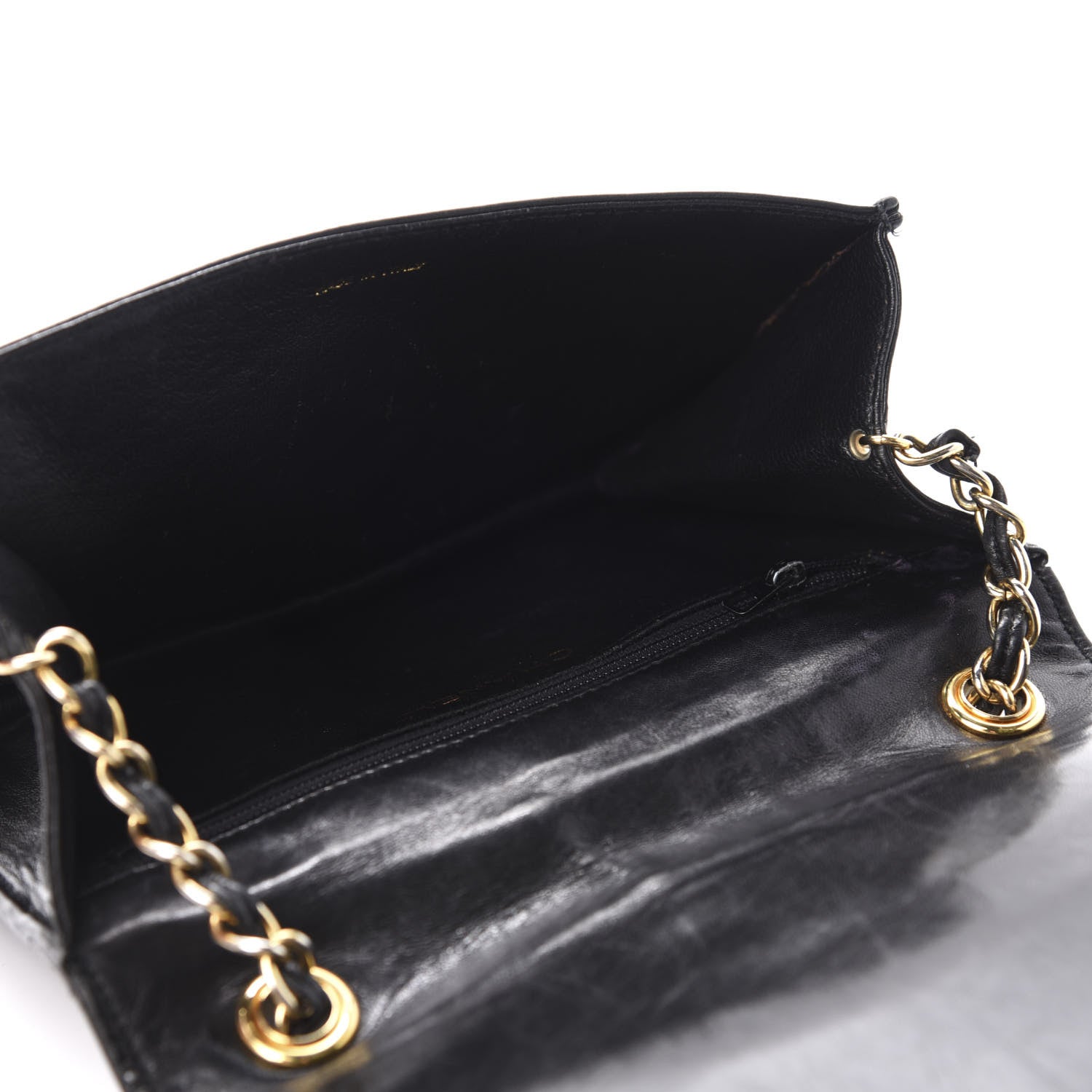Chanel Lambskin Quilted CC Small Single Flap Black 4 of 12