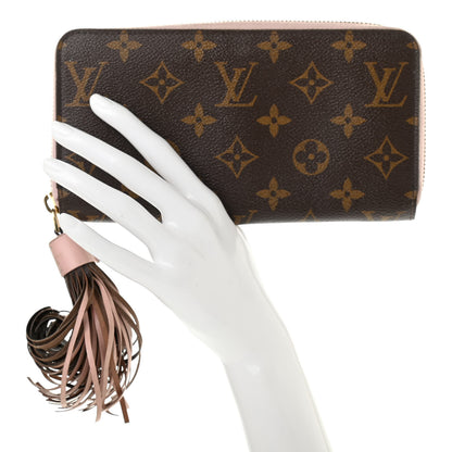 Louis Vuitton Monogram Pompon Zippy Wallet Rose Ballerine 2 of 9