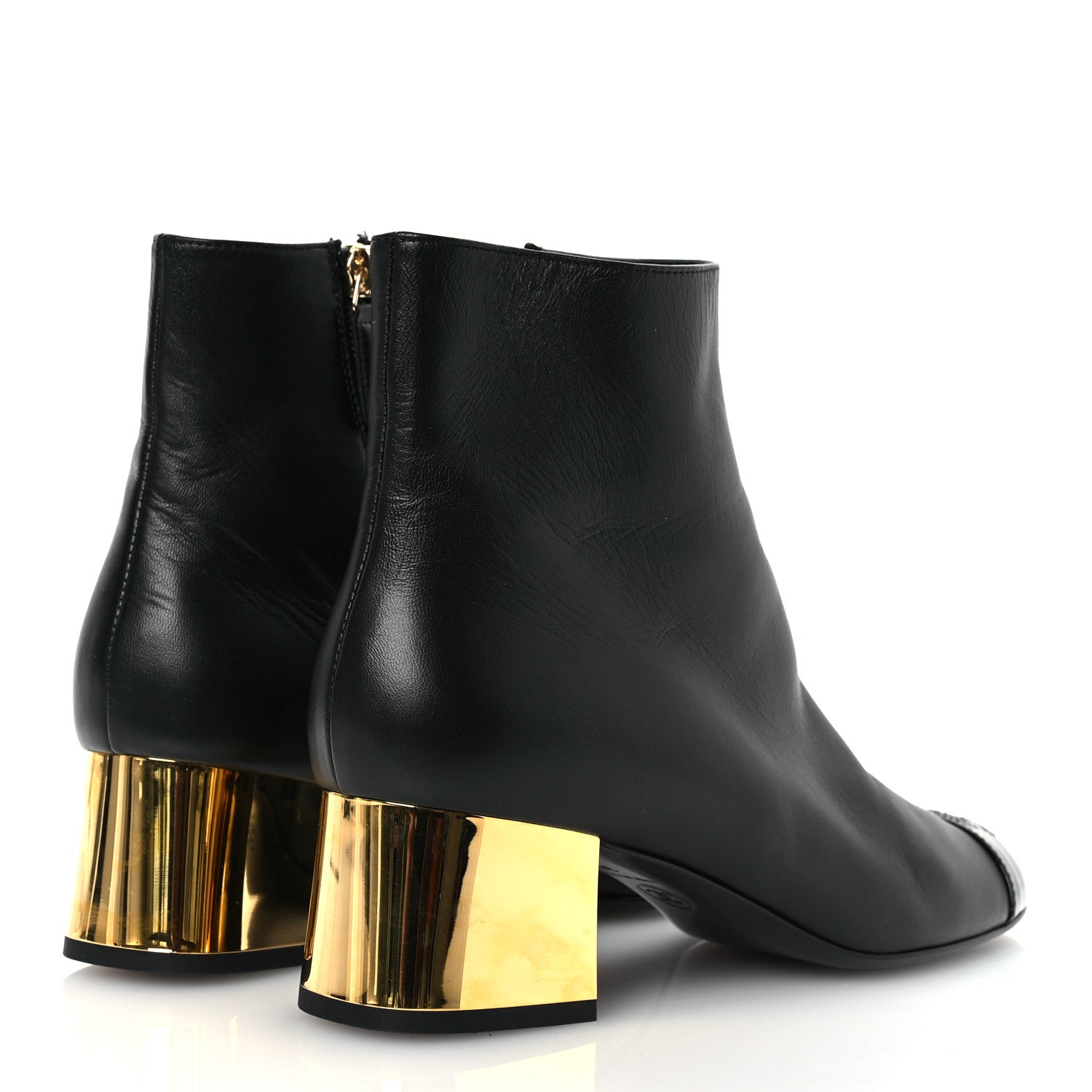 Chanel Mixed Fibers Lambskin Patent Calfskin Convertible High Boots 38 Black 10 of 22