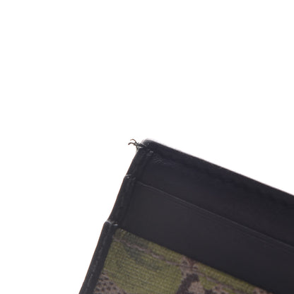 Gucci GG Supreme Monogram Blooms Card Holder Beige New Military Black 8 of 11