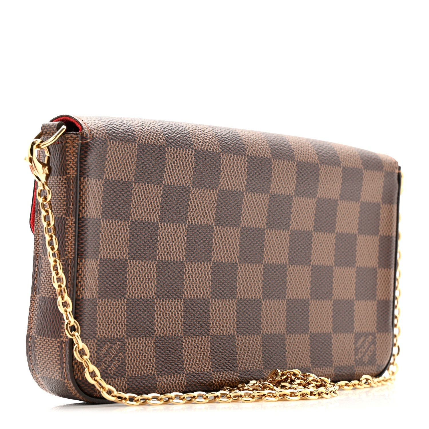 Louis Vuitton Damier Ebene Pochette Felicie Chain Wallet 4 of 14