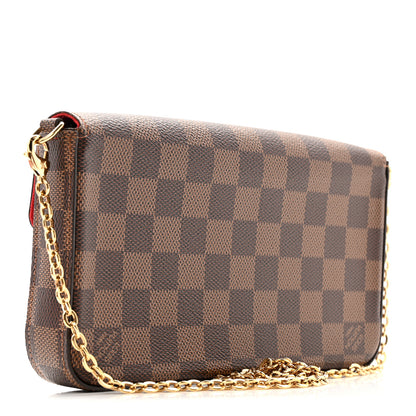 Louis Vuitton Damier Ebene Pochette Felicie Chain Wallet 4 of 14
