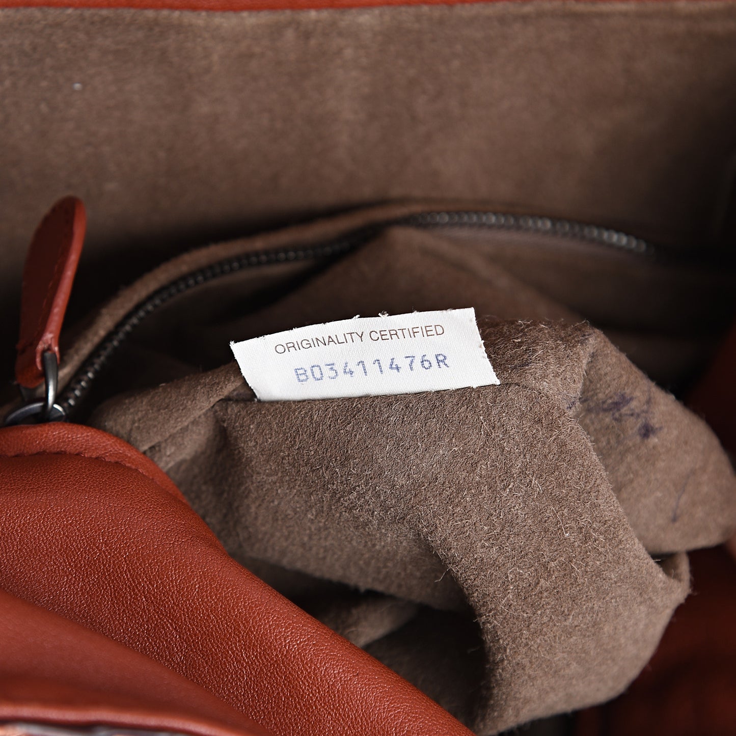 Calfskin Nappa Intrecciato Tote Brique Flamingo Truffle