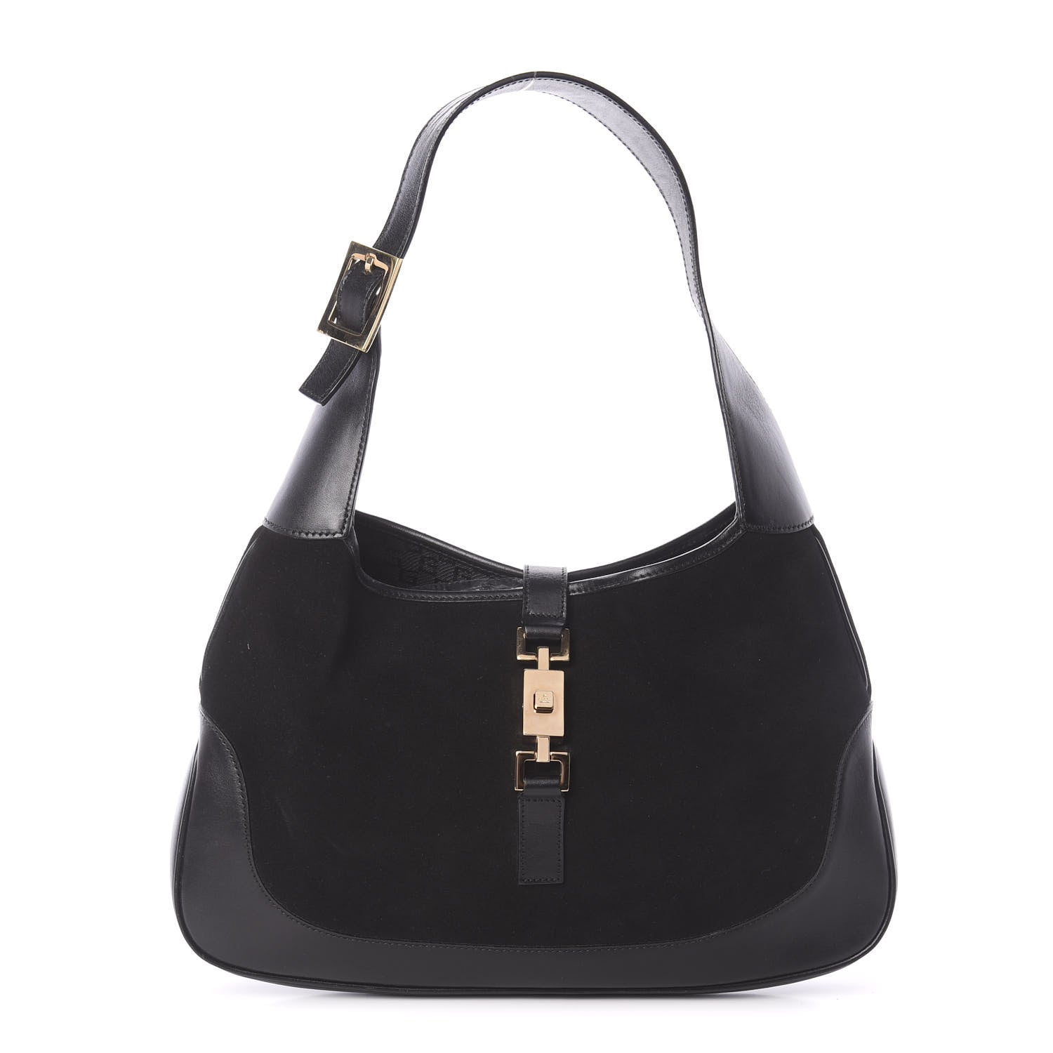 Gucci Monogram Small Jackie O Hobo Black 1 of 7
