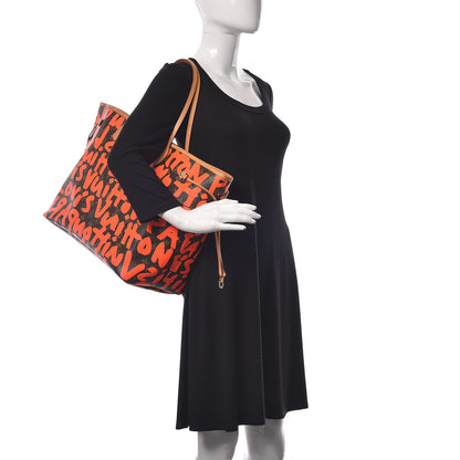 Louis Vuitton Monogram Graffiti Neverfull GM Orange 2 of 16