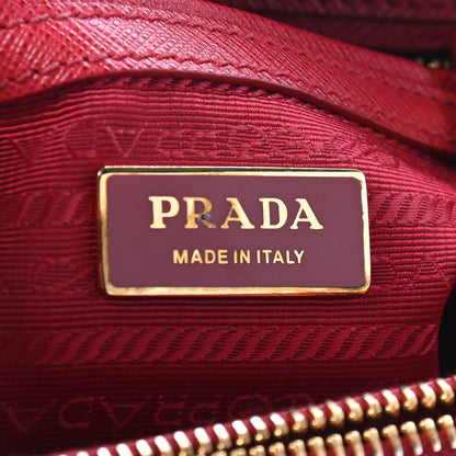 Prada Saffiano Small Galleria Double Zip Tote Fuoco 7 of 10