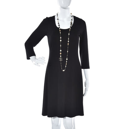 Chanel Pearl Beaded Enamel CC Coco Long Necklace Blanc Nacre Black Beige Gold 2 of 6