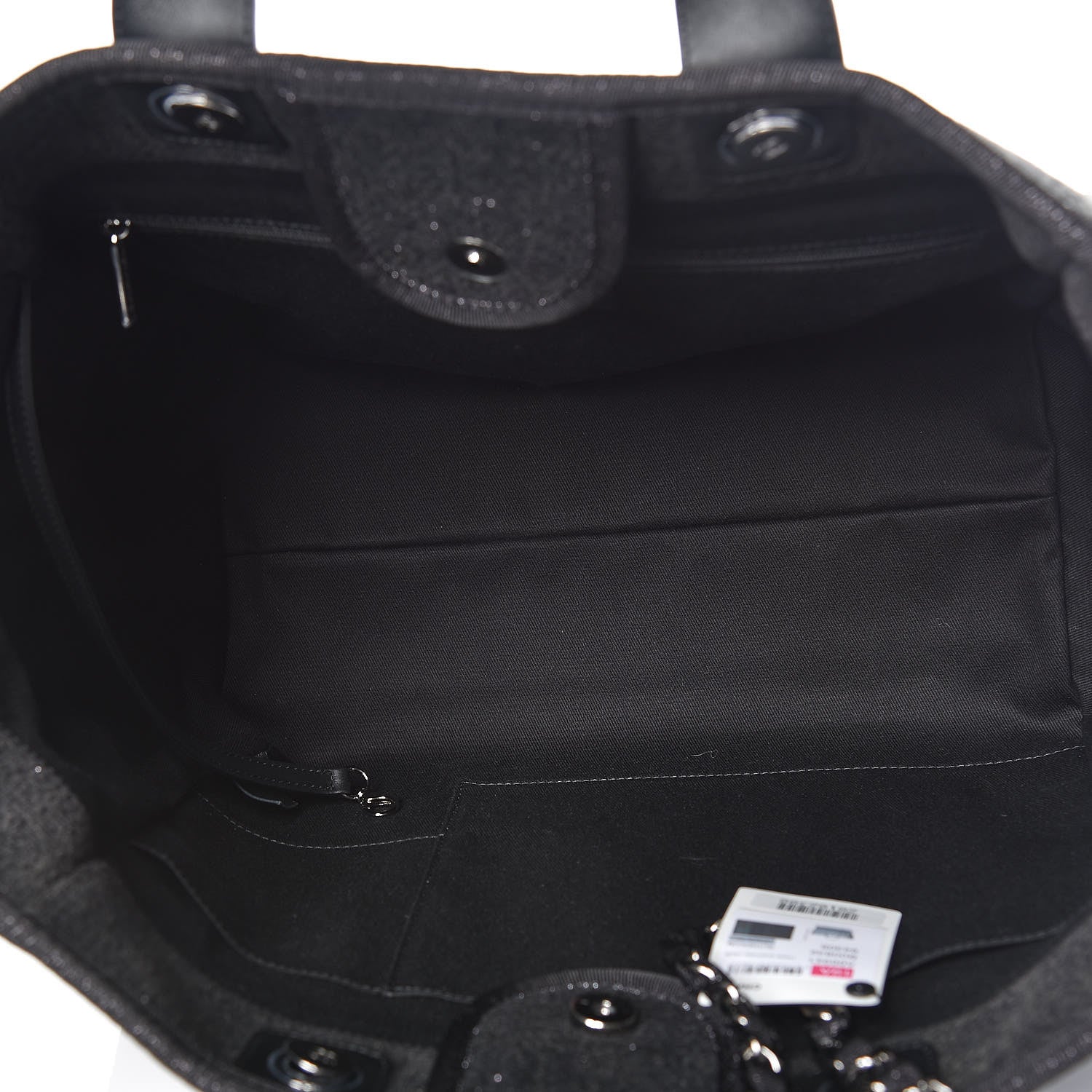 Chanel Lurex Boucle Medium Deauville Tote Black 7 of 9