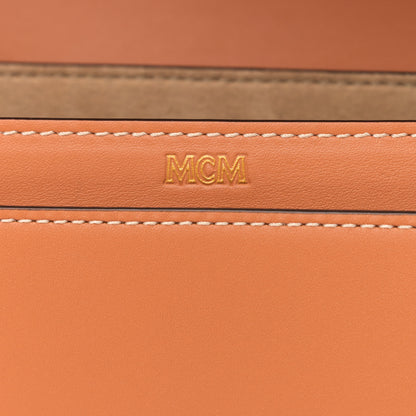 MCM Calfskin Small Mena Crossbody Bag Cognac 7 of 12