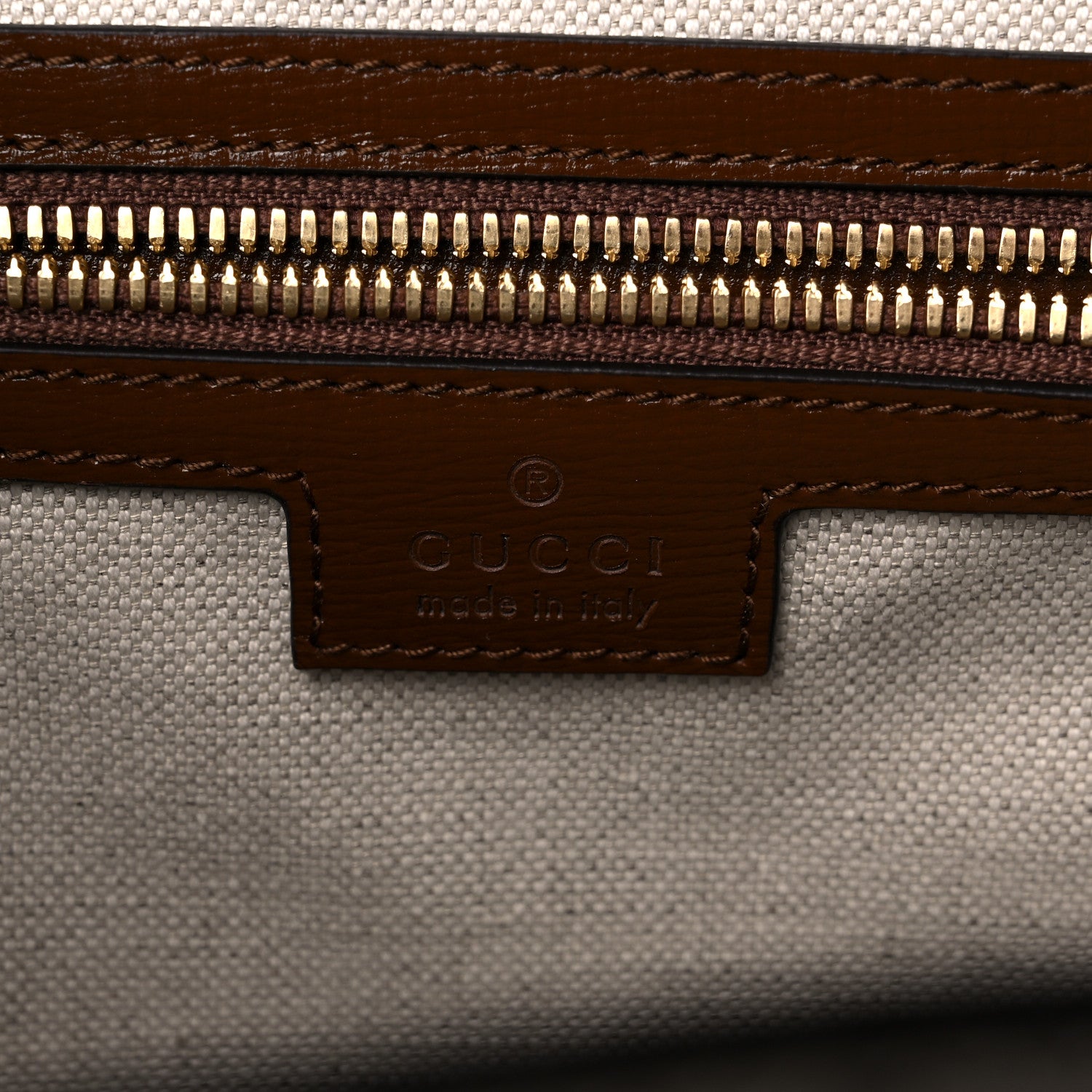 Gucci GG Supreme Monogram Azalea Calfskin Retro Interlocking G Buckle Backpack Beige Ebony Brown Sugar 6 of 9