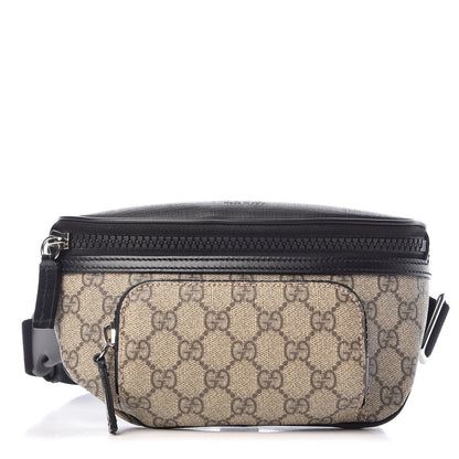 Gucci GG Supreme Monogram Belt Bag Black 1 of 8