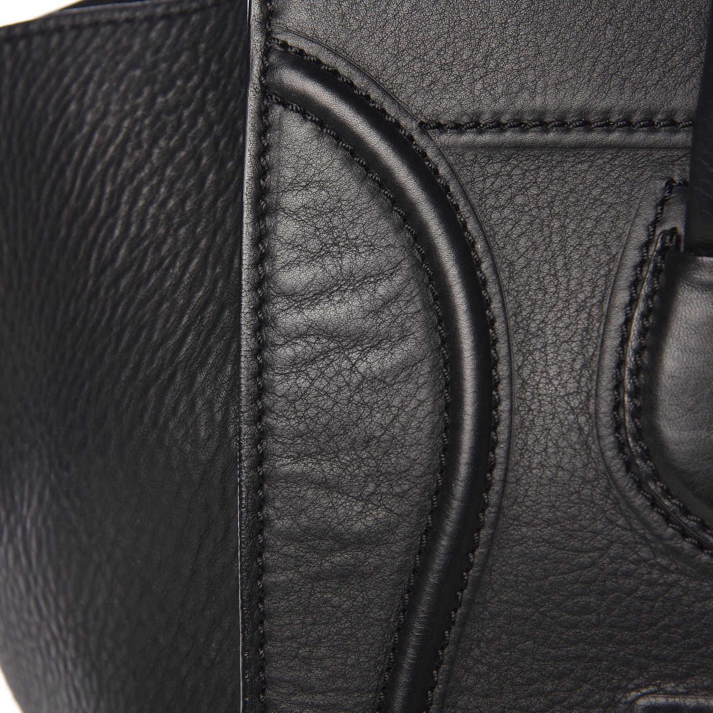 Supple Calfskin Medium Phantom Luggage Black