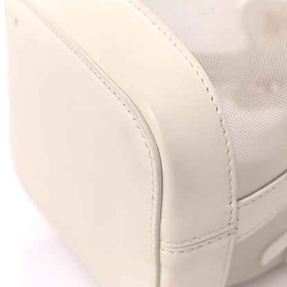 Fendi Mesh Vitello King F is Fendi Logo Embroidered Mini Mon Tresor Bucket Bag Sabbia White Ice 7 of 16