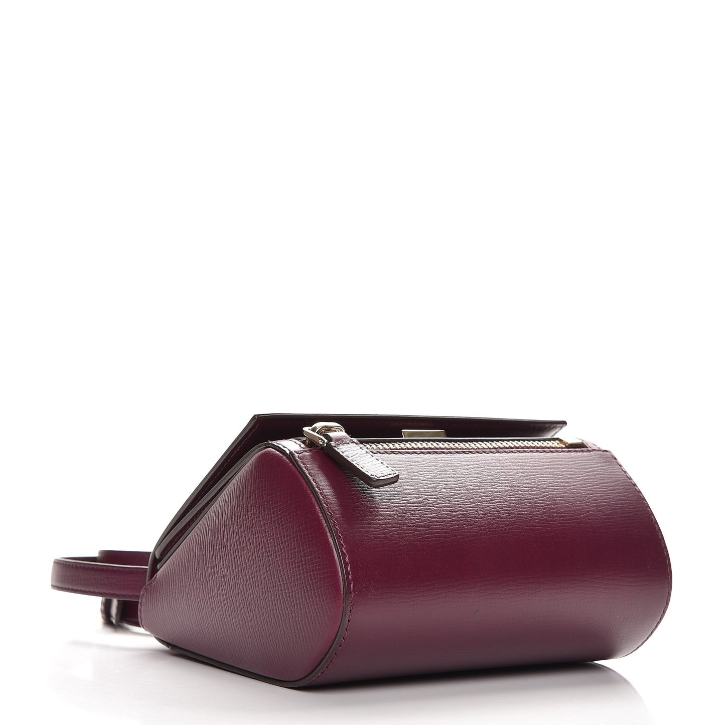 Textured Calfskin Mini Pandora Box Crossbody Bag Dark Purple