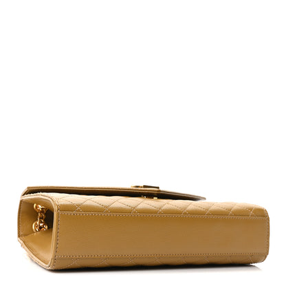 Saint Laurent Grain De Poudre Textured Mixed Matelasse Triquilt Medium Monogram Satchel Old Oil 3 of 9