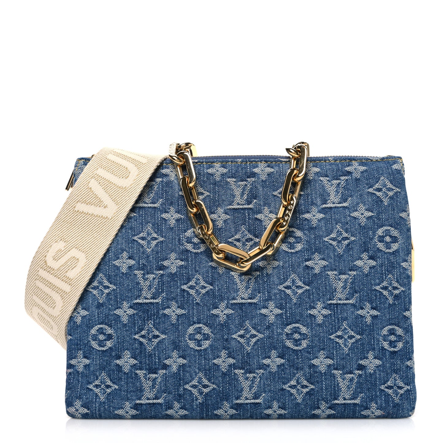 Monogram Denim Coussin PM Blue