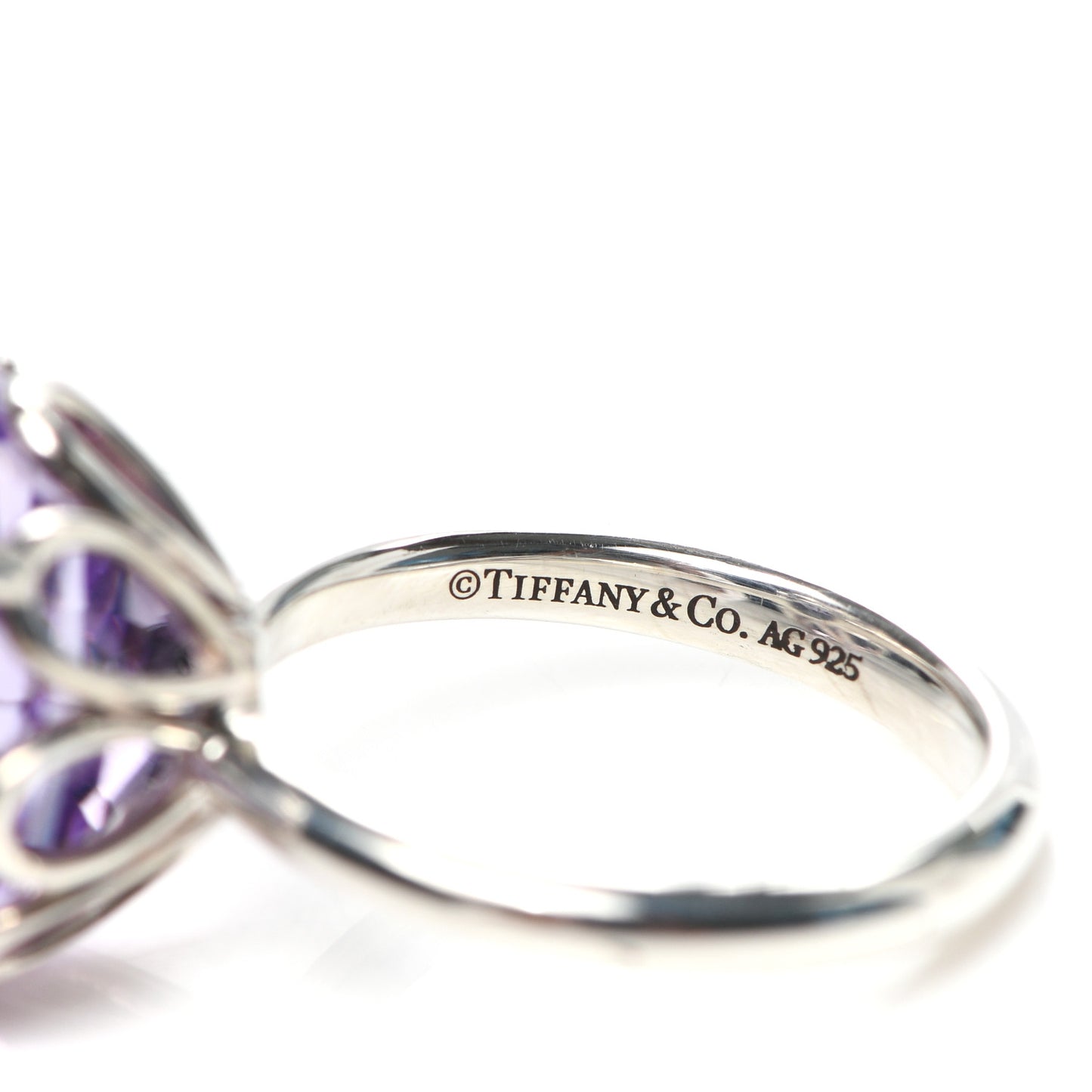 Sterling Silver Amethyst Sparklers Octagonal Cocktail Ring 47 4