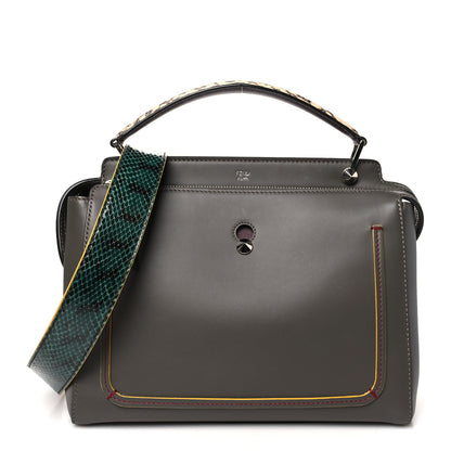 Fendi Vitello Baltico Dolce Elaphe DotCom Satchel Carbone Ramar Multicolor 1 of 12