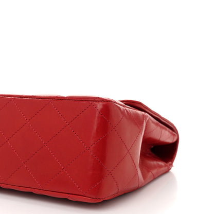Chanel Lambskin Quilted Jumbo Single Flap Red 10 of 14