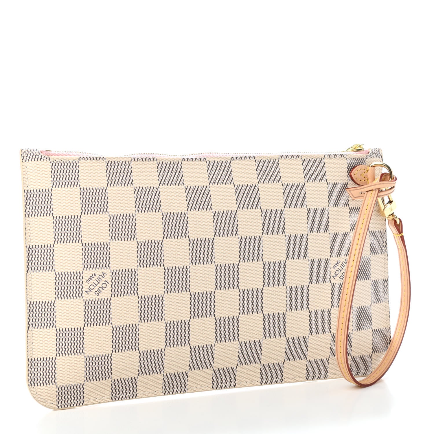 Louis Vuitton Damier Azur Neverfull MM GM Pochette Rose Ballerine 2 of 4