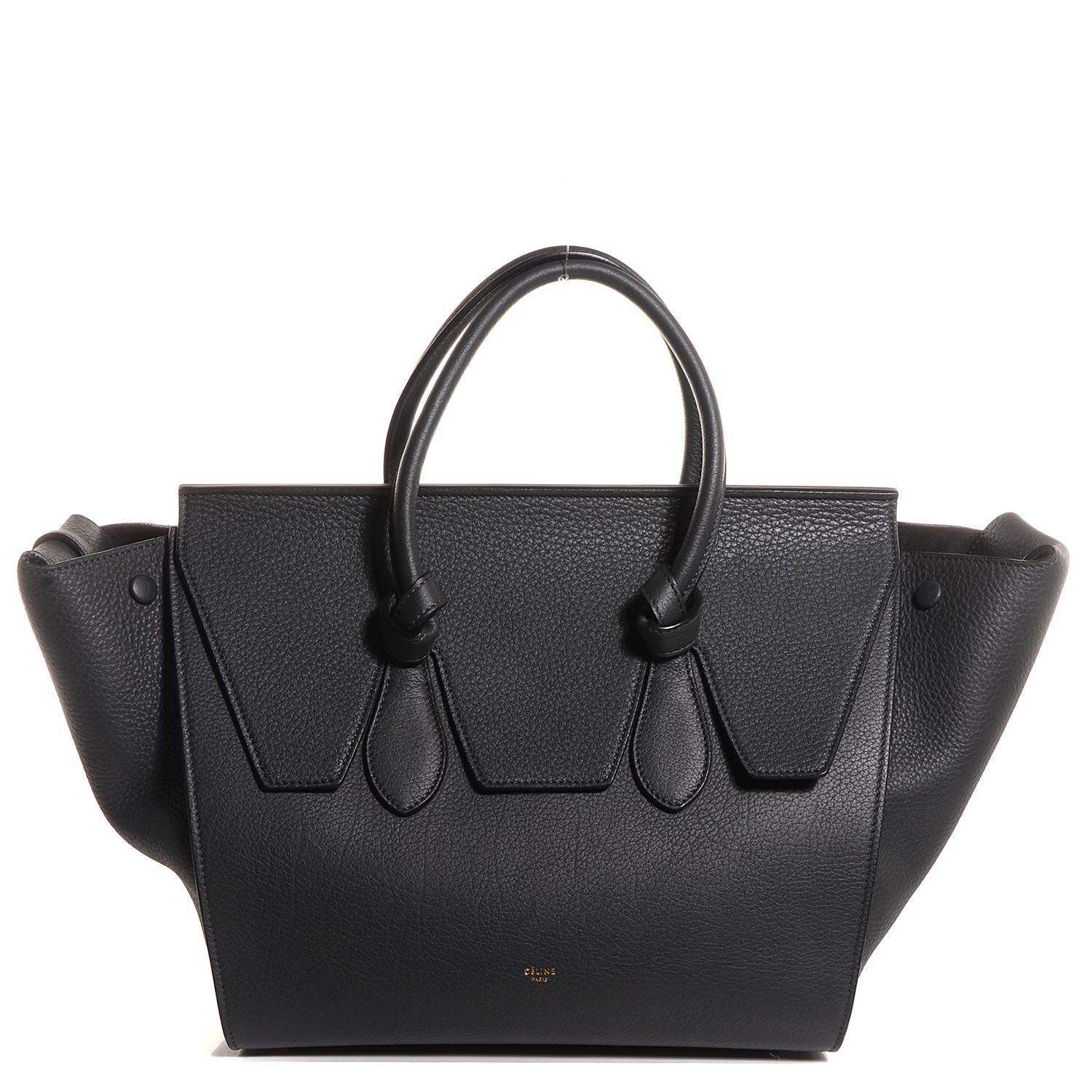 Celine Grained Calfskin Tie Knot Small Tote Anthracite 1 of 16