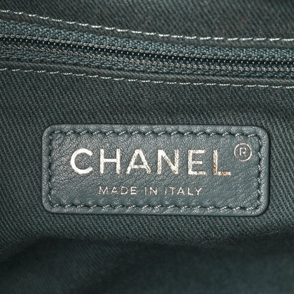 Chanel Aged Calfskin Quilted Large Coco Handle Shopping Tote Blue 7 of 11