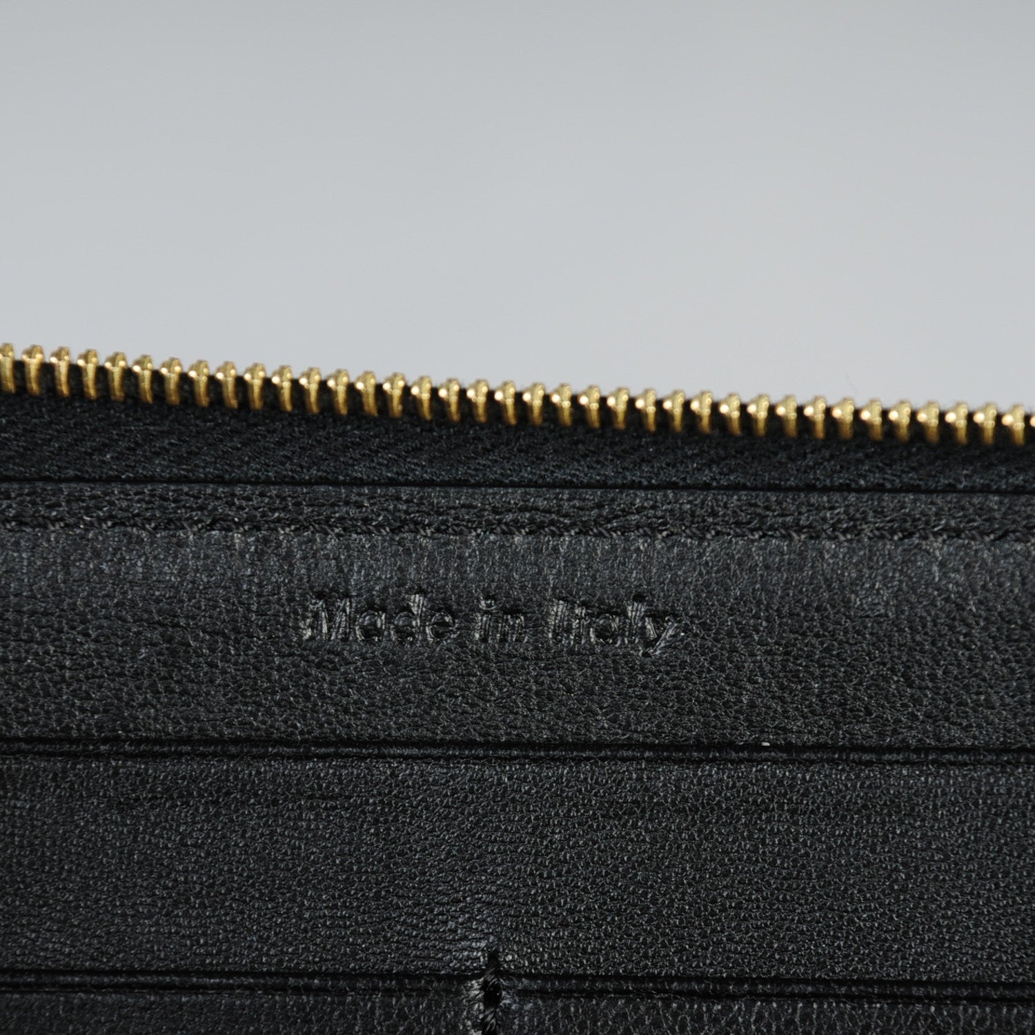 Celine Spazzolato Calfskin Large Zip Around Multifunction Wallet Black 6 of 8