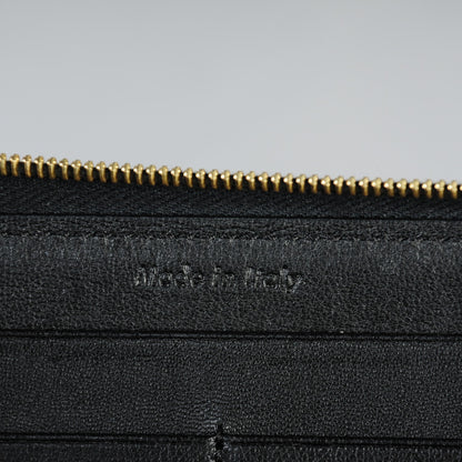 Celine Spazzolato Calfskin Large Zip Around Multifunction Wallet Black 6 of 8