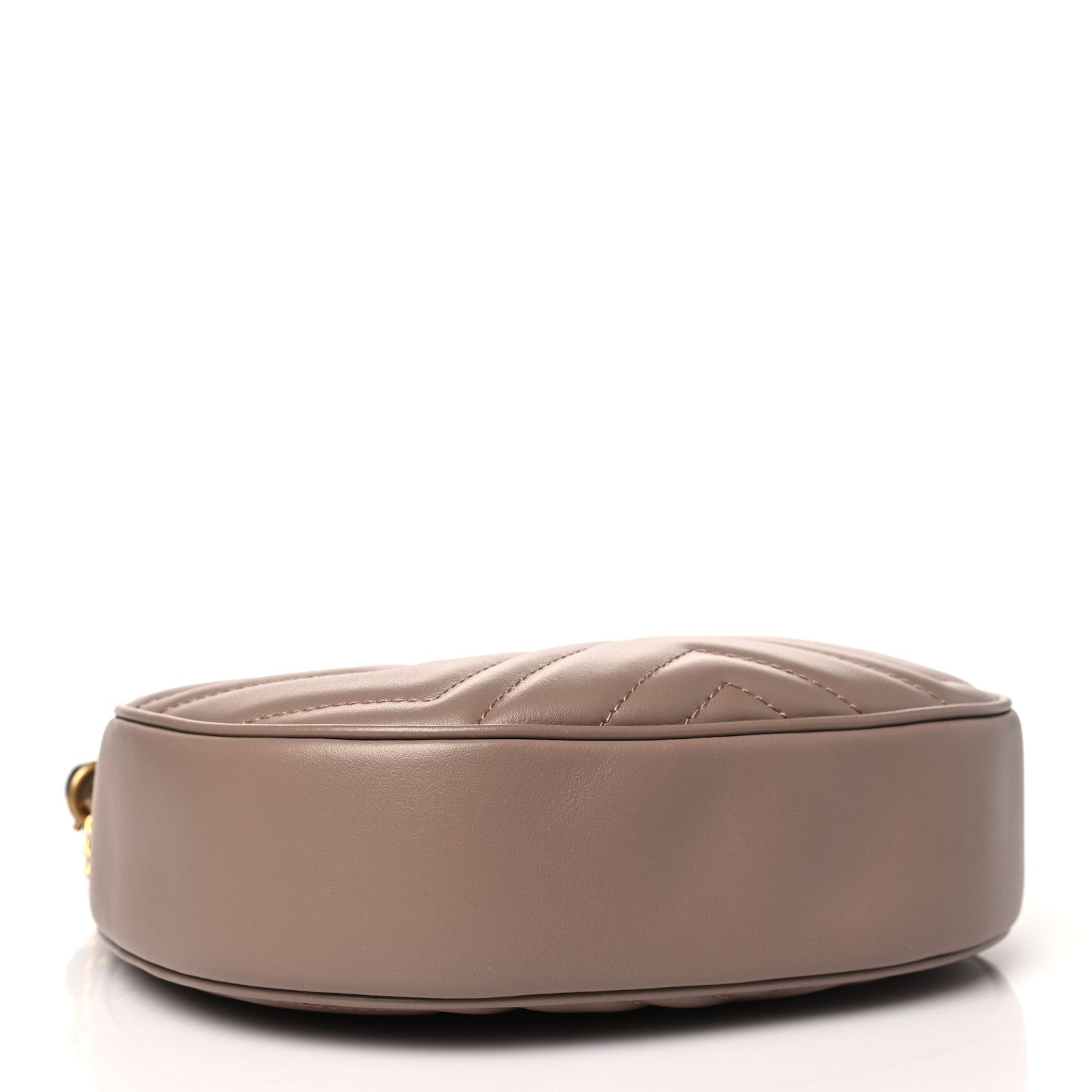 Gucci Calfskin Matelasse Chevron Mini GG Marmont Half Moon Hobo Porcelain Rose 4 of 11