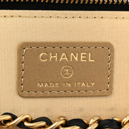 Chanel Lambskin Quilted Pearl Crush Small Vanity Case With Chain Black 6 of 11