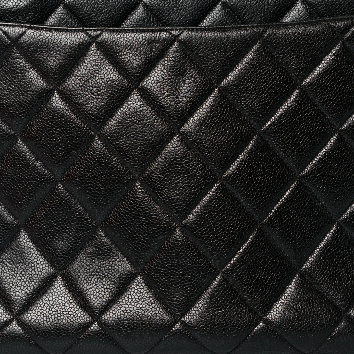 Caviar Quilted Sun Medallion Shoulder Bag Black