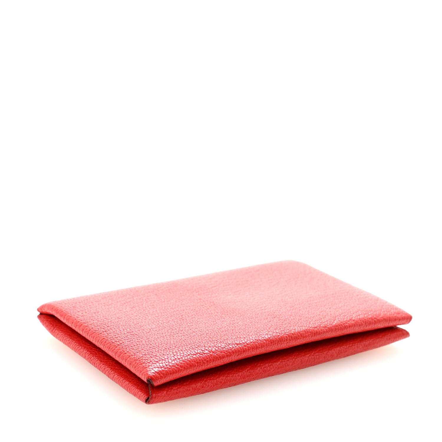 Hermes Chevre Mysore Calvi Card Case Rouge Tomate 1827249